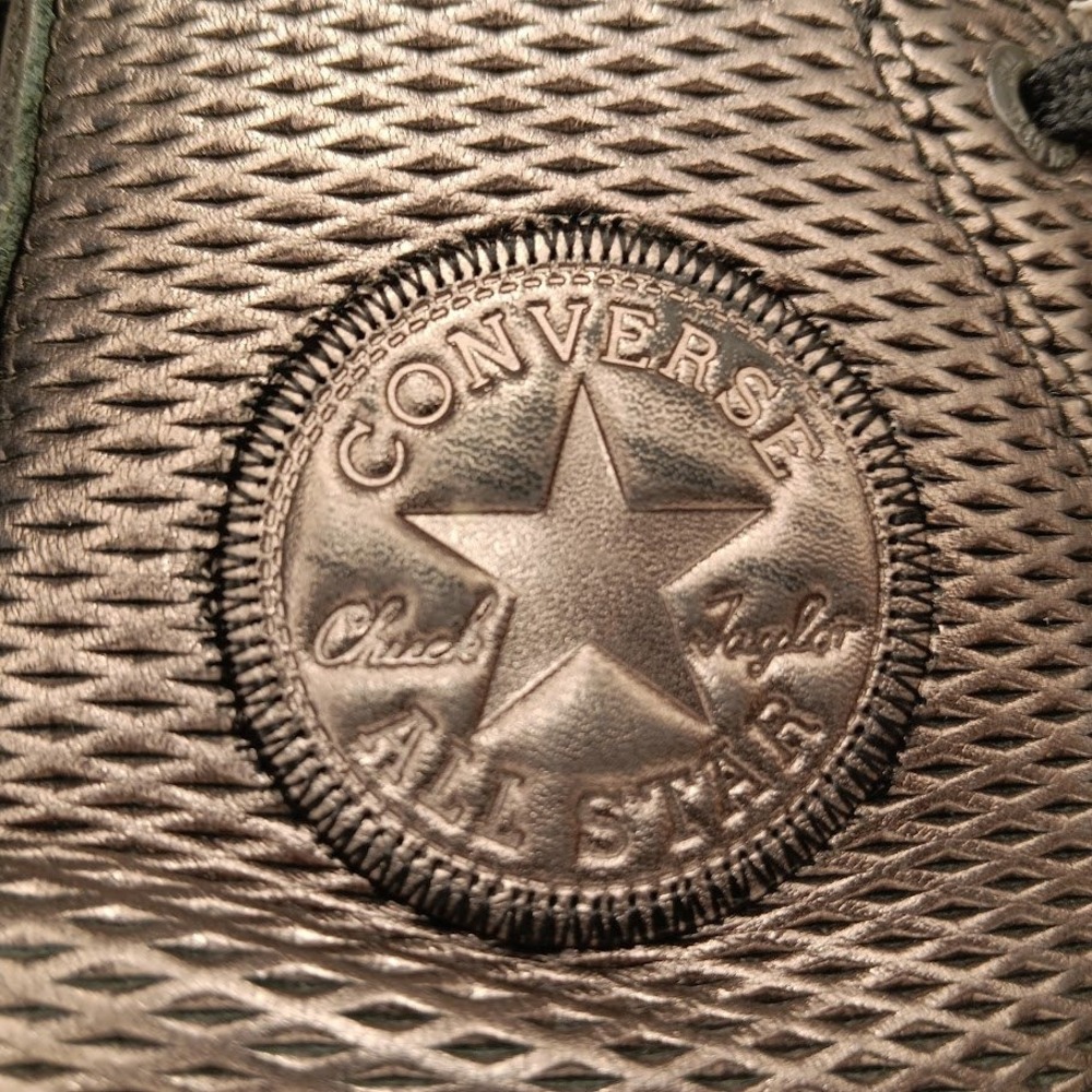Converse Chuck Taylor Women Size 8 Bronze Metallic Leather High Top 555797C - Picture 8 of 11